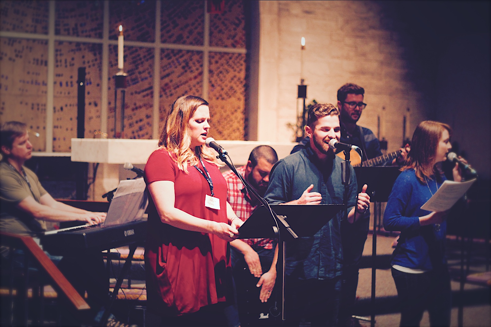 IWS students lead worship in a practicum